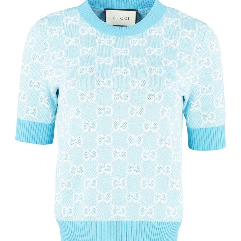 Gucci jacquard knit top